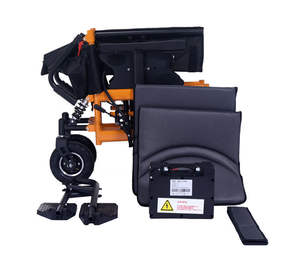 Fauteuil roulant électrique pliable motorisé puissant avec grande capacité de franchissement d'obstacles grand pneu avant pour équipement de rééducation - Product Image 5