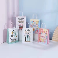 Vente en gros de sacs cadeaux en papier recyclables pour anniversaire, avec poignée Flexiloop, pour projets d'artisanat de bougies, couleurs personnalisées
