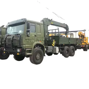 Лидер продаж Sinotruk HOWO полноприводный грузовой автомобиль 6x6 с 12 тоннами стреловой кран с 5 секциями стреловой кран автокран