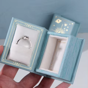 Eco-friendly <b>Book</b>-Shaped Luxury Jewelry Packaging <b>Box</b>-Customized Color Rectangle Design Carton Packaging Magnetic Closure PU - Product Image 5