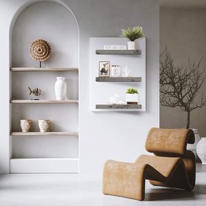 <span class=keywords><strong>Estantes</strong></span> <span class=keywords><strong>flotantes</strong></span> de bambú modernos para uso <span class=keywords><strong>en</strong></span> pared como almacenamiento de ollas sobre el inodoro <span class=keywords><strong>en</strong></span> <span class=keywords><strong>la</strong></span> <span class=keywords><strong>cocina</strong></span>, dormitorio y baño - Product Image 4