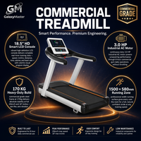 Tapis roulant électrique commercial motorisé, équipement de fitness portable pour la salle de sport avec test de fréquence cardiaque pour la marche, moteur AC 3.0HP