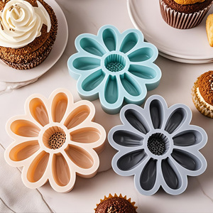 แม่พิมพ์ซิลิโคนทนความร้อนสูงรูปดอกทานตะวันขนาด 9 นิ้ว เป็นมิตรกับสิ่งแวดล้อม ไม่ติดกระทะ แม่พิมพ์<span class=keywords><strong>เค้ก</strong></span>ซิลิโคน - Product Image 4
