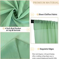 MODFUNS Rideaux de plafond pour arche de mariage en mousseline vert sauge, 2 panneaux, 5x30 pieds, voilages fabriqués en Chine