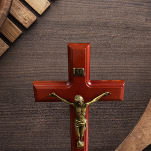 Pendentif gothique en bois massif, pendentif de sautoir en alliage de Crucifixion, pendentif de bœuf de l'orthodontie orientale, relique catholique solide - Product Image 2