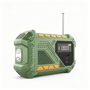 Radio de Secours H30 pour Préparation aux Catastrophes, à Manivelle et Solaire, AM/FM/WB, avec Alarme SOS, Lampe Torche et Batterie Externe - Product Image 1