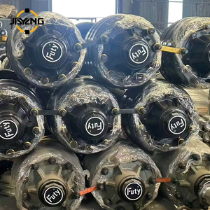 Fournisseur d'essieux de remorque de 13 tonnes, type américain et type allemand, essieux de <span class=keywords><strong>semi</strong></span>-remorque avec système de frein à tambour - Product Image 1