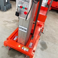 Plateforme élévatrice électrique pour espaces étroits, stable et sûre, de 4 à 14 m, mini-mât élévateur hydraulique pour un seul homme