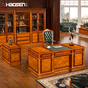 कार्यालय परियोजना बॉस प्रबंधक के अध्यक्ष कमरे लकड़ी कार्यकारी क्लासिक कार्यालय डेस्क के साथ दराज टेबल चेयर सेट - Product Image 4
