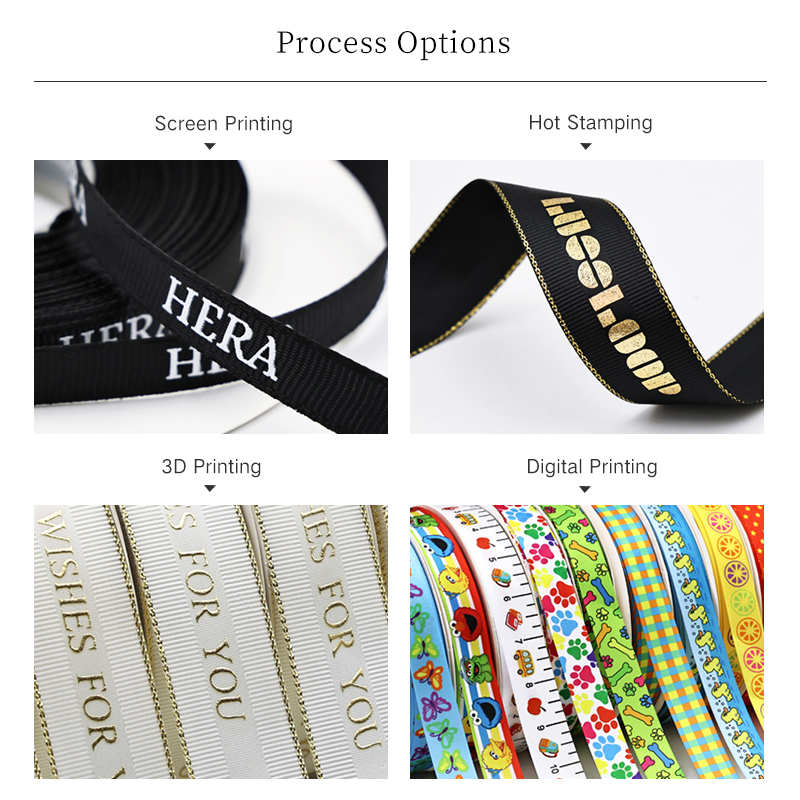 24H Sample Service Custom Printed Ribbon Ribbons for Bows Festival Decorations Branded Ribbon Ribbons with logo Source Factory