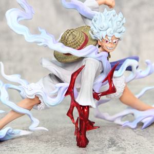 New <span class=keywords><strong>Haki</strong></span> 20cm One Pieces White Hair rufy Gear 5 Anime Figure Decoration Collection Statue Model Toys - Product Image 2