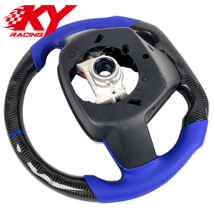 Volante personalizado estilo carreras de fibra de carbono con cuero azul para Toyota Camry 8ª generación XLE SE XSE Avalon 2018-2024 - Product Image 3
