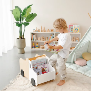 Cross Border Solid Wood Children's Floor <b>Standing</b> <b>Book</b> Rack & Bookshelf for Kindergarten Living Room Modern Style Large Capacity - Product Image 2