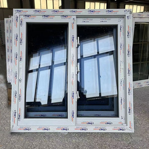 Fenêtre coulissante horizontale moderne en <span class=keywords><strong>PVC</strong></span> <span class=keywords><strong>double</strong></span> <span class=keywords><strong>vitrage</strong></span> avec isolation phonique pour maisons - Product Image 1