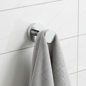 Ganci Appendiabiti da Parete in Ottone Cromato Multifunzione di Alta Qualità, Ecologici, con Adesivo 3M Senza Foratura per Bagno - Product Image 1