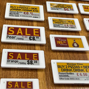 สินค้าขายดี ป้ายราคาอิเล็กทรอนิกส์แบบดิจิตอล E Ink สำหรับร้านไวน์ ซูเปอร์มาร์เก็ต ความถี่ 2.4 GHz ชุดสาธิตป้ายชั้นวางสินค้าอิเล็กทรอนิกส์ ระบบแสดงผล ESL - Product Image 1