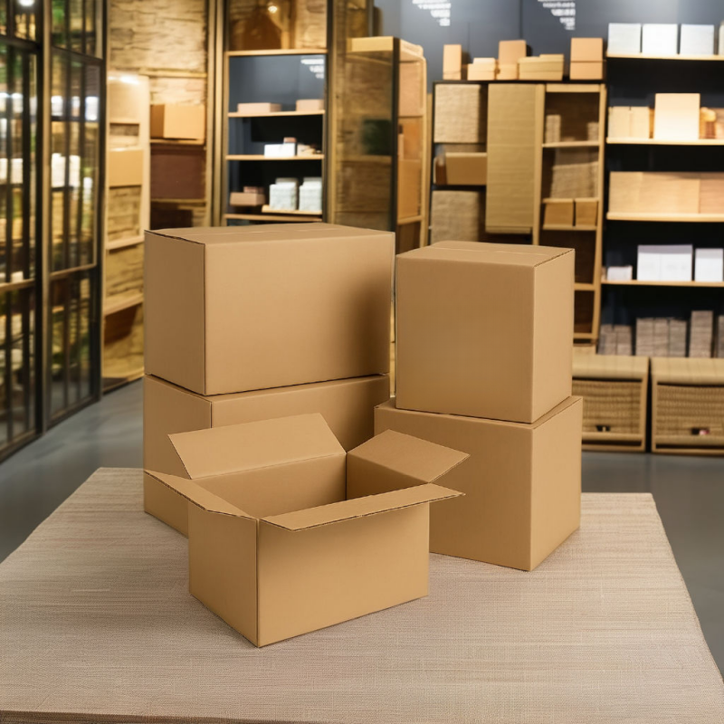 Brown/ White Color Kraft Paper Box Corrugated Carton Shipping Boxes
