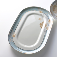 Service de table en porcelaine fine personnalisé, style chinois, vaisselle en porcelaine osseuse pour mariage, idéal pour un cadeau