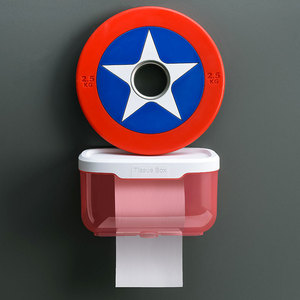 Bathroom Toilet <b>Paper</b> Holder Wall Mounted Transparent Tissue Box With Top Shelf For <b>Kitchen</b> Bathroom Use - Product Image 2
