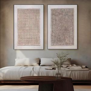 Art mural 3D, peinture à l'huile abstraite moderne, art mural artisanal pour chambre d'hôtel minimaliste, décoration intérieure - Product Image 5