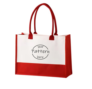 Promotion Reusable Customized Logo Heavy Quality Beach Printed Shopping Zipper Tote Bags for Women Canvas Bag