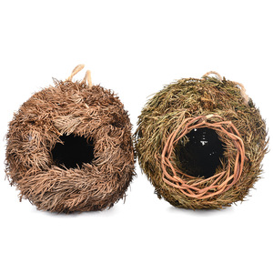 Nouvelle Cage à Oiseaux Ronde Créative Faite à la Main avec Toit en Herbe Tressée pour Animaux Exotiques – Décoration de Jardin Écologique – Produit Phare de la Chaîne d'Approvisionnement - Product Image 5