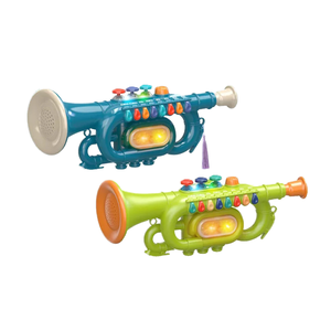 Trompeta de juguete de plástico miniatura para educación temprana, instrumento musical a pilas, trompeta de juguete para niños, para presentaciones musicales - Product Image 1