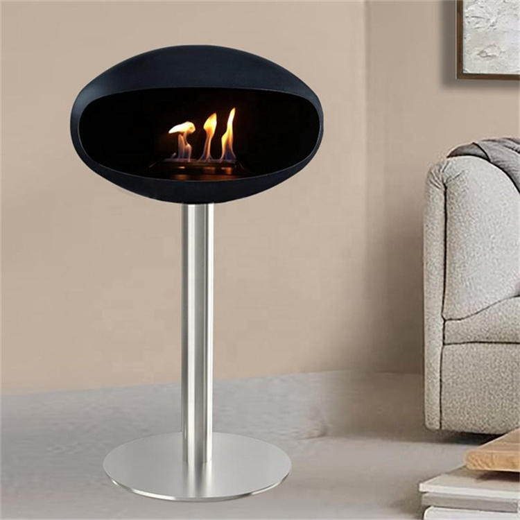 Corten Steel Stainless Steel Indoor Bioethanol Fireplace Modern