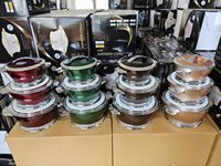 Juego de Cazuelas Térmicas de Lujo con Acentos Plateados, Forma Redonda, 2.5L, 4.5L, 6.5L, para Mantener Alimentos Calientes, para Servir en Bodas en Canadá