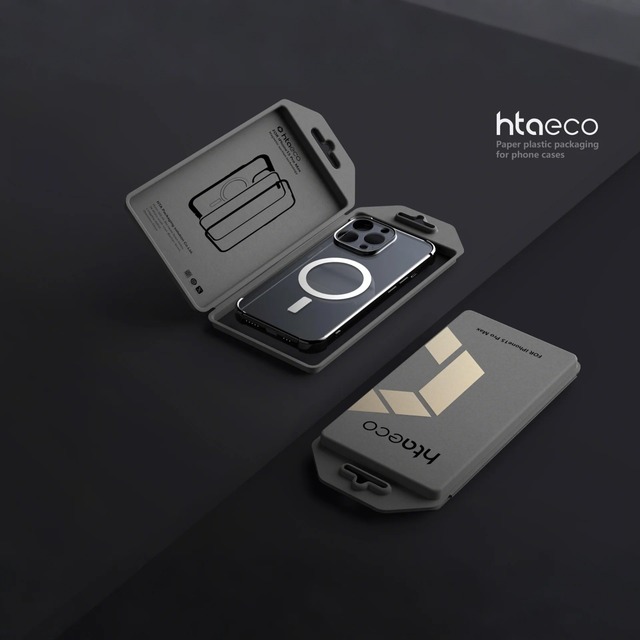 Custom Brand Molded Bagasse Bamboo Pulp Eco-friendly Biodegradable Packaging Box for Mobile Phone Camera Accessories Luxury Gift