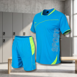 Camiseta de Fútbol para Hombre, Personalizada, con Tirantes en T, Cuello en V, Manga Corta, Cierre de Hebilla, Secado Rápido, 100% Poliéster, Venta Caliente - Product Image 3