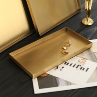 Maxery Nouveauté Plateau de service en acier inoxydable poli miroir, plateau à bijoux, décoration d'intérieur, pièces de luxe, personnalisation du LOGO