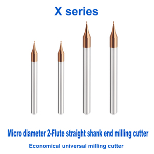 Chất lượng đáng tin cậy x Series micro-đường kính 2-Flute thẳng Shank phổ chế biến phay Cutter kinh tế OEM/ODM phẳng End - Product Image 2