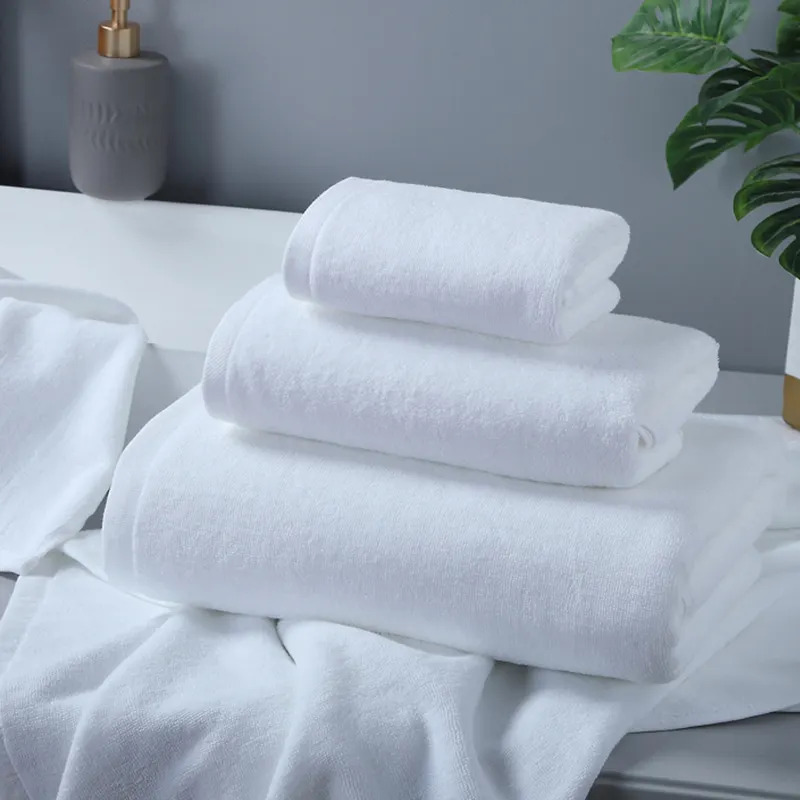 Manufacturers Wholesale Good Quality Cheap Price Hotel White Soft Towels Luxury Set 100% cotton Face bath towel Set