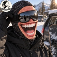 Masque de ski réaliste et amusant au design créatif transfrontalier en Spandex/Polyester, unisexe, pour les loisirs et les voyages