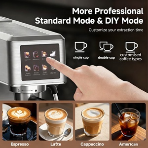 Cafetera Eléctrica Portátil de 20 Bares con Espumador de Leche, 1350W, Calentamiento Rápido, para Cappuccino/Latte, Café Frío, Pantalla Táctil de Acero Inoxidable - Product Image 3