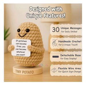 Muñeca de Ganchillo Hecha a Mano, Juguete Artificial, Animales de Peluche, Ramo de Flores Tejidas OEM, Decoración de Escritorio de Oficina, Regalo de Graduación EN-71 - Product Image 2