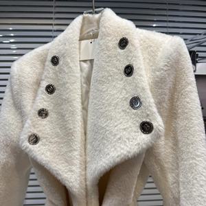 OUDINA autunno Fragrance Style giacca corta giacca <span class=keywords><strong>Blazer</strong></span> <span class=keywords><strong>Tweed</strong></span> Cropped Ladies paillettes Jacket Women - Product Image 3