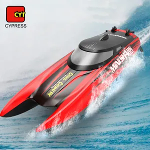 Mainan Pengendali Jarak Jauh, Kecepatan Tinggi Perahu Catamaran 2.4GHz RC Mini Hiu Musim Panas Mainan Tahan Air