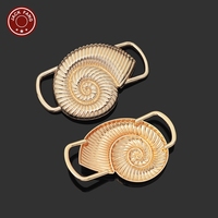 Hebilla de Conexión para Bikini, Accesorio de Metal para Trajes de Baño, Hebilla de Forma Irregular Dorada con Diseño de Concha Marina para Vestidos de Mujer, Hebilla Decorativa de Concha Personalizada