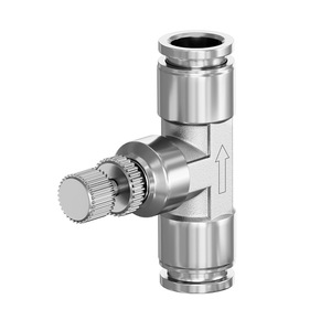 Apocalypse Stainless Steel Throttle Valve SA 4 6 8 10 12MM Quick <b>Plug</b> One Way Flow Control Pneumatic Air Connector - Product Image 1