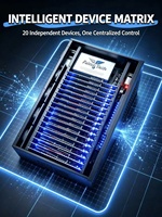 Armoire de contrôle de groupe téléphonique 20 baies 64 Go RAM/4 Go ROM pour opération matricielle KOL, optimisation de l'engagement des fans, compatible S8/S9/S10/ZFlip