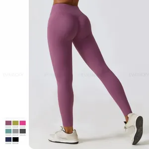Toptan özel moda Yoga pantolon spor popo kaldırma Leggins siyah kadınlar için spor Push Up egzersiz spor tayt kadınlar