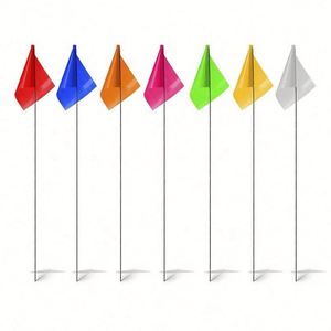 Drapeau de signalisation extérieur personnalisable en PVC avec mât, taille 3x5 pieds, en fibre de verre, prix abordable pour des campagnes publicitaires colorées avec logo. - Product Image 2
