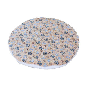 Pet Dog Bed Round Double Sided Thickened Warm <b>Mat</b> With Animal Pattern For Indoor Use - Product Image 4