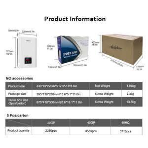 เครื่องทำน้ำอุ่นแบบไร้ถัง 6000-8000 วัตต์ ควบคุมด้วยระบบสัมผัส ติดผนัง ประหยัดพลังงาน ป้องกันความร้อนเกินมาตรฐาน ระดับประหยัดพลังงาน D - Product Image 3
