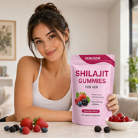 Bonbons gélifiés aux baies mélangées et au Shilajit avec Ashwagandha pour l'équilibre hormonal adulte, l'énergie, le soutien immunitaire et la gestion du métabolisme