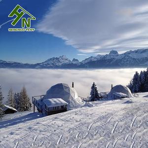 Tienda de Casa de cúpula resistente a la nieve para clima frío grande de alta calidad con baño y <span class=keywords><strong>chimenea</strong></span> - Product Image 6