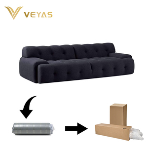 New Minimalist Square Three Seat Sectional Air <b>Sofa</b> <b>for</b> Apartment and Villa Use Guangzhou Supplier - Product Image 2