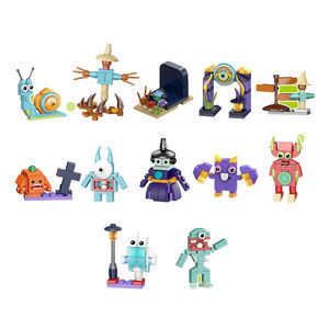PANDAS 12 1 DIY Halloween Building Block Set Spectre Monster Evil Witch Robot Modelo Juguete Construcción educativa Regalo para niños - Product Image 2